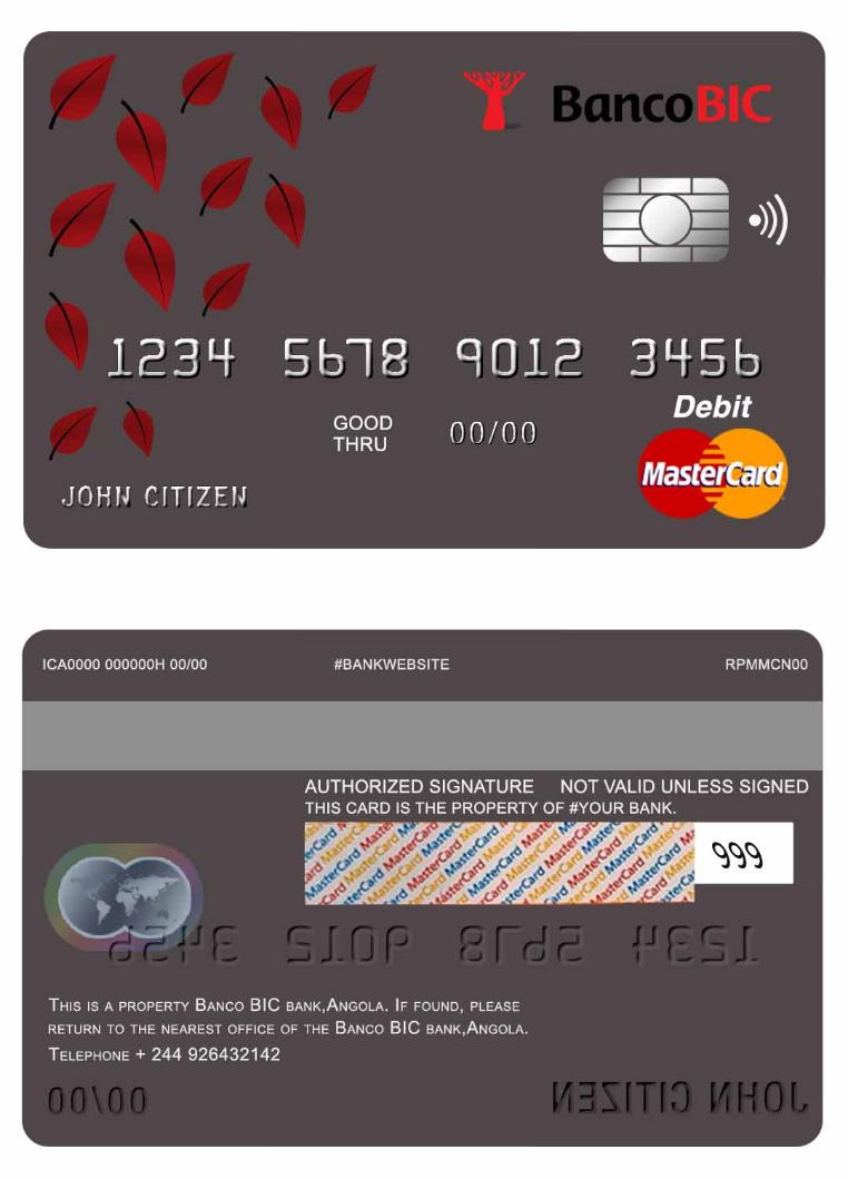 Angola Banco BIC bank mastercard debit card